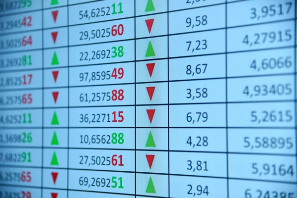 Údaje Akciovém Trhu Index Obrazovce Počítače Koncepce Internetové Obchodní Investiční — Stock fotografie