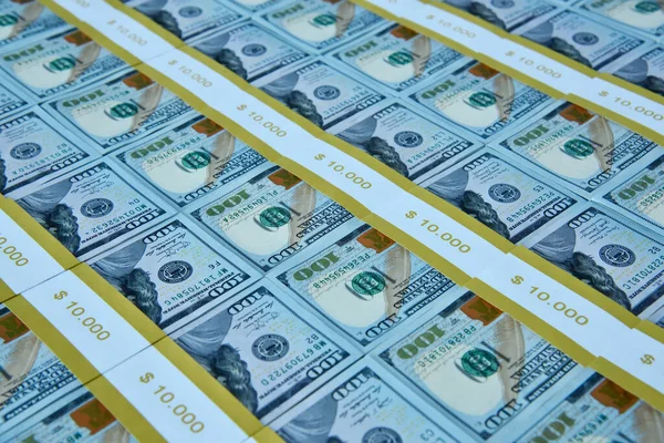 Χαρτονόμισμα Των 100 Δολαρίων Χαρτοταινία Στο Τραπέζι Επιχειρηματική Χρηματοοικονομική Και — Φωτογραφία Αρχείου