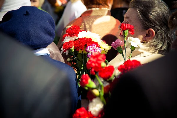 Russland, moskau, 9. mai 2013. tag des sieges im großen patriotischen krieg. Glückwunsch Veteranen. — Stockfoto