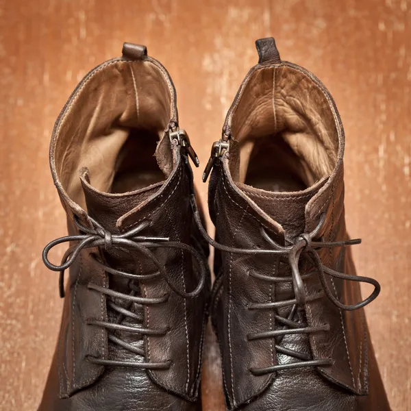 Mannen lederen schoenen handgemaakte. een model van de luxe — Stockfoto