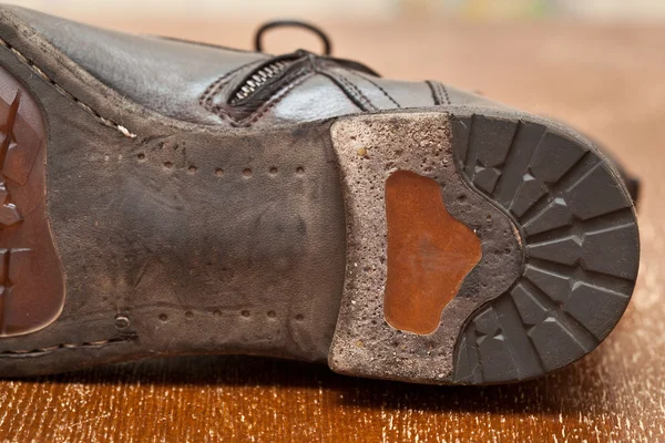 Podrážky obuvi. Pánské boty. — Stock fotografie
