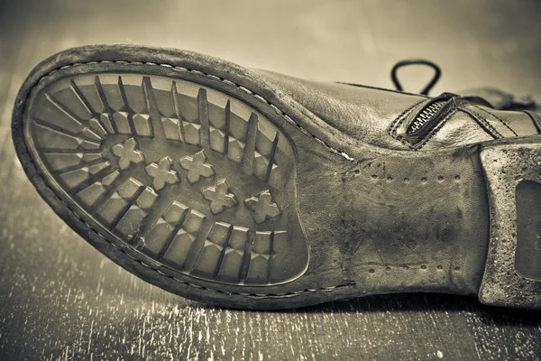 Suela de zapato masculino. Zapatos hechos a mano. Estilo vintage — Foto de Stock