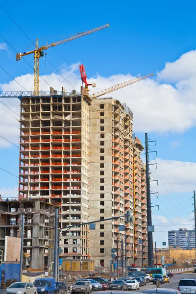 Construção de casa residencial — Fotografia de Stock