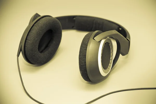 Headphones, sepia toning — Stock Photo, Image