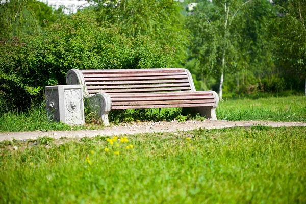 Bench Park Summer Weather — Stock Photo, Image