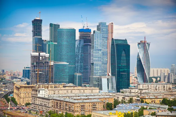 Vista do Centro de Negócios Internacional de Arranha-céus, Moscou, Rússia — Fotografia de Stock