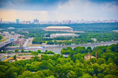 Moskova şehir. Moskova Nehri, luzhniki spor kompleksi