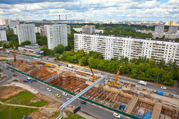 Construction of a new metro line in Moscow Michurinskom Avenue