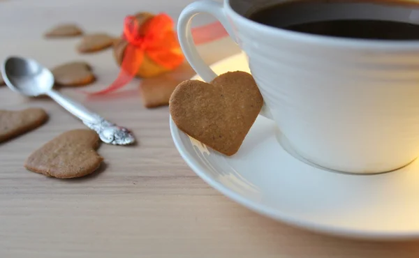 Coffee cup and cookies — Stock Photo, Image