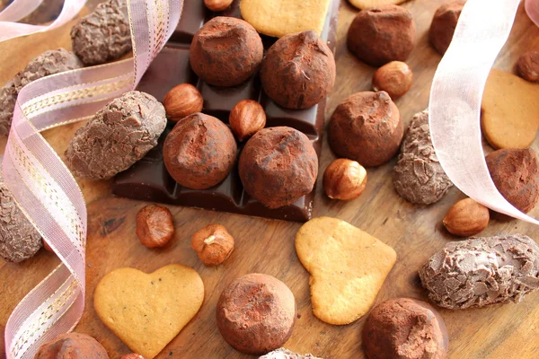 Cioccolato, tartufo, biscotti — Foto Stock