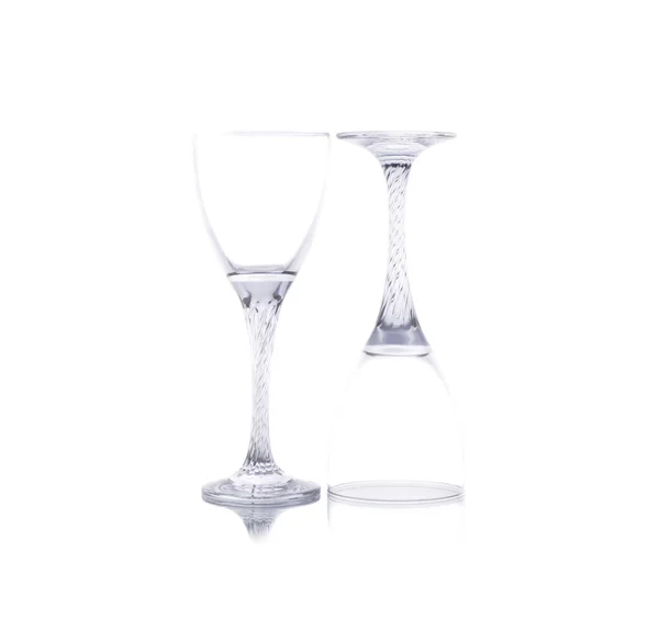 Isolated wine glasses on white — Stock Photo, Image