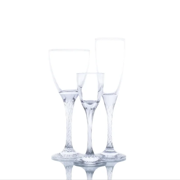 Wine glasses on white — Stock Photo, Image