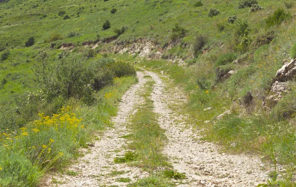 アルメニアでの山の未舗装の道路 — ストック写真