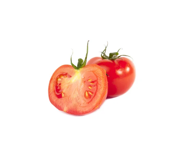 Verse tomaten geïsoleerd op witte achtergrond — Stockfoto