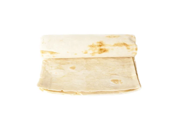 Pão arménio - Lavash isolado sobre branco — Fotografia de Stock