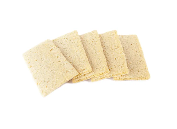 Crisp bread from corn grits isolated on white background — Stock Photo, Image