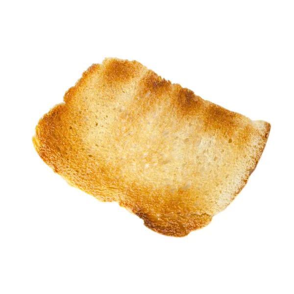 Φέτα φρυγανισμένο ψωμί απομονωθεί σε λευκό — Φωτογραφία Αρχείου