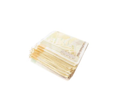 Yirmi bin Ermeni Dram beyaz zemin üzerine izole banknotlar