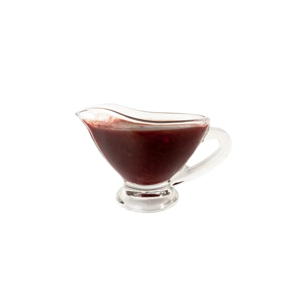 Sauce tkemali in glass saucers. Cherry plum sauce. — Stock Photo, Image