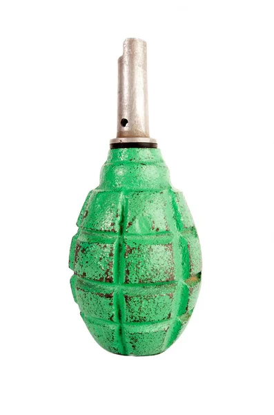 Vintage Combat Grenade Isolated White Background — Fotografia de Stock