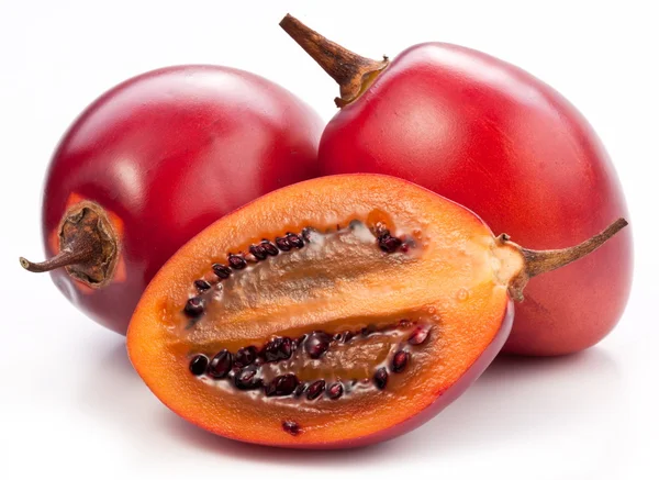 Tamarillo 水果与切片 — 图库照片