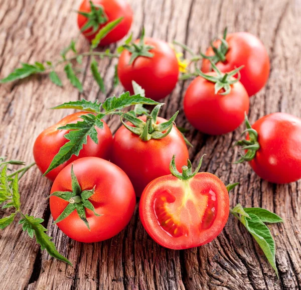 用草药为保存煮熟的西红柿 — 图库照片