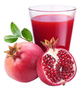 Pomegranate juice with pomegranate