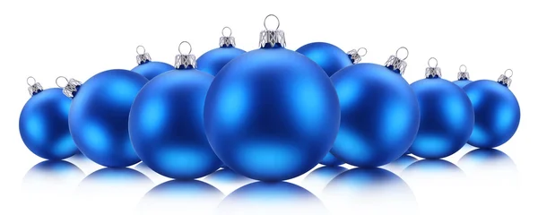 Blauwe kerstballen — Stockfoto