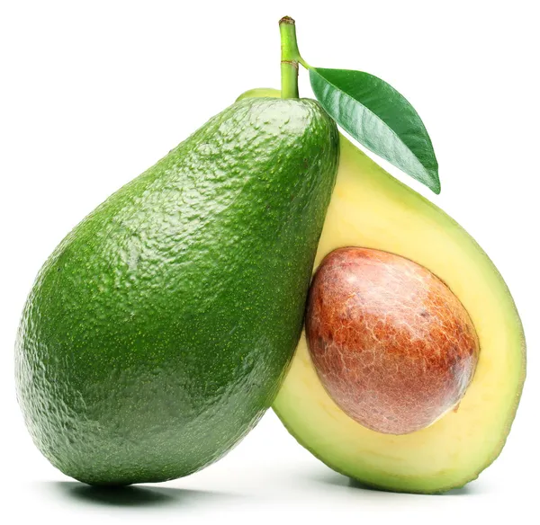 Avocado isolato su sfondo bianco. — Foto Stock