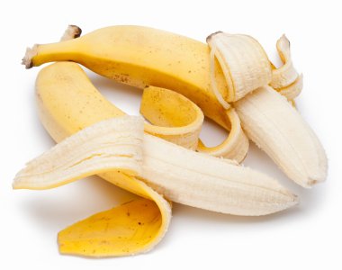 Beyaz üzerinde izole edilmiş muzlar