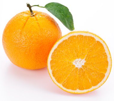 turuncu yaprak beyaz zemin üzerine.