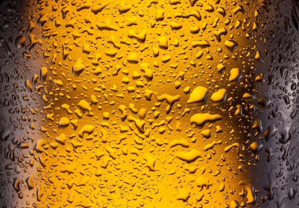 Gotas em uma cerveja de garrafa . — Fotografia de Stock