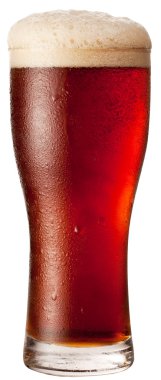 Kırmızı bira soğuk cam