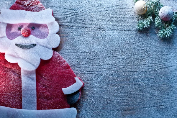 Decoración de Navidad con Papá Noel y adornos . —  Fotos de Stock