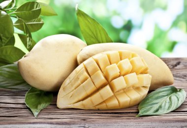 Mango meyve ahşap tablo.