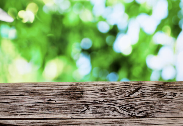 Old wooden table.