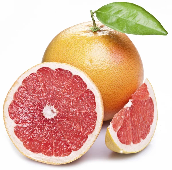 Grapefruits op een witte achtergrond. — Stockfoto