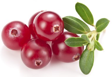 Kızılcık yaprakları ile.