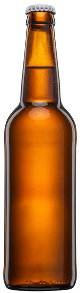 白い背景で隔離のビールのボトル クリッピング パスがファイルに含まれています — ストック写真