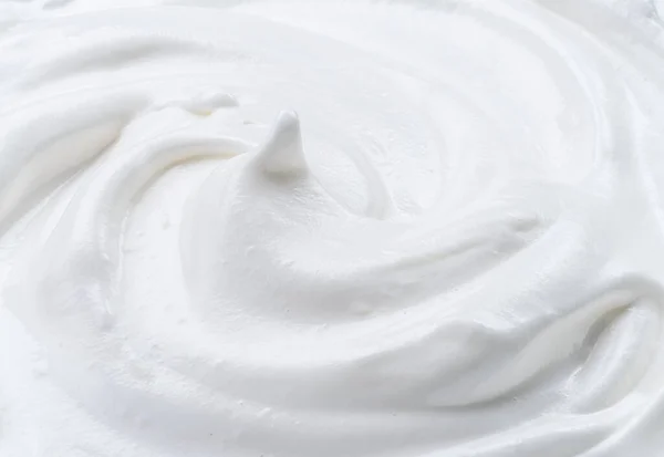 Creamy Pic Waves Yoghurt Cream Surface Top View — Stock Photo, Image