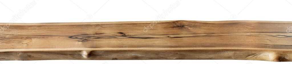Wood slab on white background. File contains clipping path.