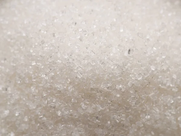 Beyaz Rafine Şeker Tanecikleri Yakın Plan Gıda Arkaplanı — Stok fotoğraf