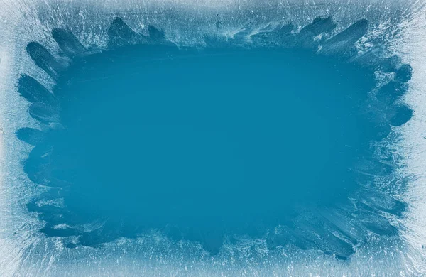 Modelli Gelo Sulla Finestra Invernale Congelata Come Simbolo Meraviglia Natalizia — Foto Stock