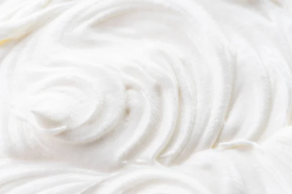 Creamy Waves Swirls Yoghurt Cream Surface Top View — Stock Photo, Image