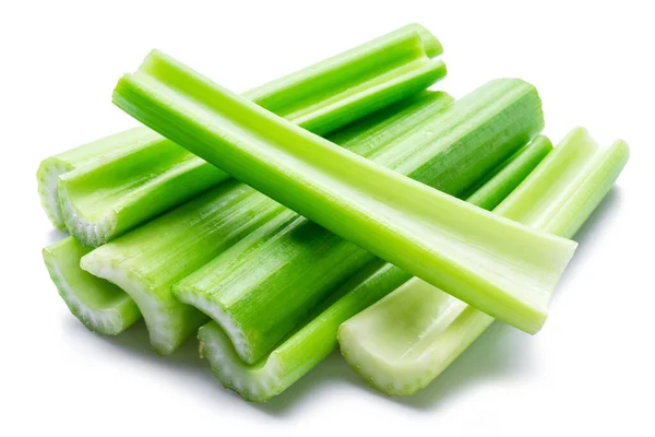 Pile Celery Ribs Isolated White Background — Stock Photo, Image