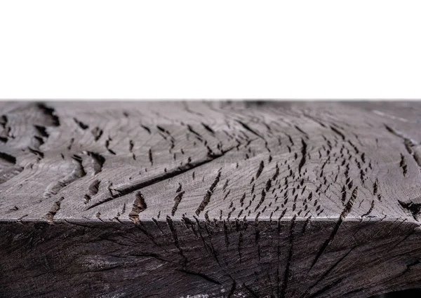 Empty Old Cracked Oak Board Table Close Shot Wooden Texture — 图库照片