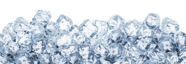 Ice cube layer on white background. File contains clipping paths.