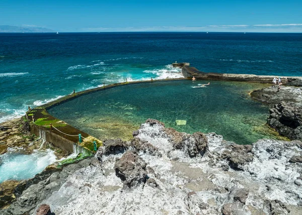 Скелясте Узбережжя Природним Басейном Острова Тенерифе — стокове фото