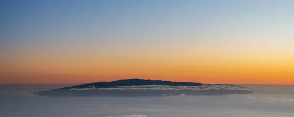 Uitzicht Eiland Gomera Boven Wolken Van Teide National Park Weg — Stockfoto