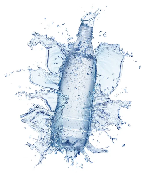 Bottle Water Water Splash Water Splash Crown Top File Contains — стоковое фото